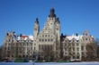 neues rathaus leipzig im winter