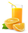 Orange juice isolated on white