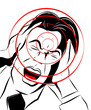 homme souffrant qui crie mains dans les oreilles