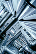 Industrial zone, Steel pipelines, valves and ladders