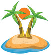 vector palms on island clip-art vector palms on island clip-art