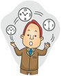 Businessman Juggling Time
