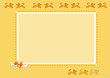 Illustration: Cornice gialla decorata con simpatici cani e ossi Cornice gialla decorata con simpatici cani e ossi