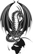 Drachen/Tribal/Symbol/Weltkugel