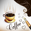 Cup of coffee with hearts