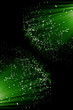 Background green fibre optics.