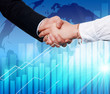 Handshake on an abstract background. Handshake on an abstract background.