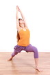 yoga warior I pose