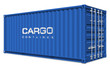 Blue cargo container