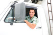 happy truck driver
