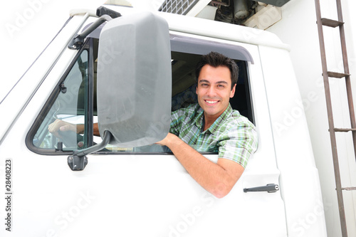Foto: happy truck driver happy truck driver