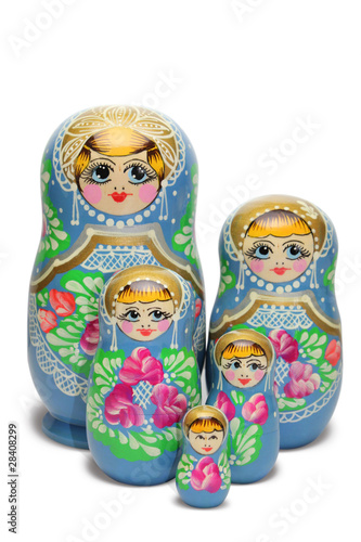 Photo: Blue russian nesting doll Blue russian nesting doll