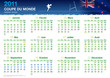 Calendrier 2011 - Rugby - fêtes vacances jours fériés