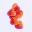 Close up of  valentine´s hearts sweet candy