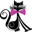 Black cat. Vector illustration Black cat. Vector illustration