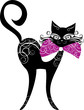 Black cat. Vector illustration Black cat. Vector illustration