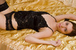 Girl in the lingerie and stockings Girl in the lingerie and stockings