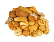 Mixed fresh bread background