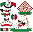 Vektor: italian restaurant vector elements italian restaurant vector elements