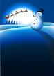 Snowman Winter Background