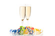 new years decoration on white background