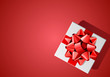 Vector background with gift top view Vector background with gift top view