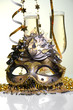 Masquerade Mask and champagne. Happy New Year !