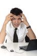 Young Nepalase businessman stressed