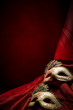 Carnival Mask on red background