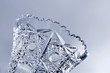 Detail of illuminated antique vase - cut glass