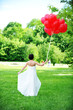 bride and green field
