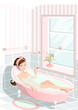 woman at the bath