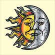 sole luna oro argento