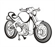 Vector: motorcycle sketch in black lines motorcycle sketch in black lines