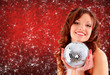 picture of sexy santa helper with disco ball