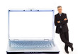 young businessman and laptop