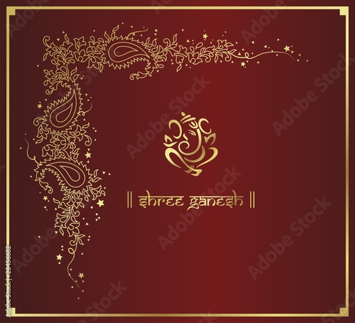 gold wedding card background