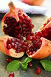 Red pomegranate fruit on the table Red pomegranate fruit on the table