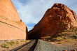 Railroad through Remote Desert Canyon