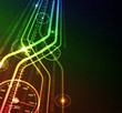 Stylized abstract background with digital symbols Stylized abstract background with digital symbols