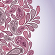 Paisley Oriental decor background. Vector illustration.