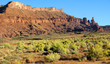 Sunset at Fisher Towers near Moab, Utah
