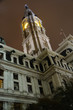 Philadelphia City Hall Clock Tower at Night