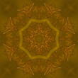 golden snowflake kaleidoscope christmas decoration pattern