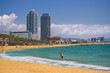 Barcelona - Barceloneta beach and skyscrapers
