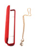 golden necklaces  and red jewellery box