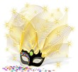 Maschera con Piume d'Oro-Golden Feathers Mask-Vector