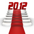 New Year 2012 on a red carpet - a 3d image