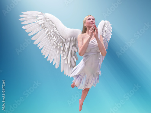 Illustration: praying angel praying angel