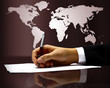 businessman's hand with pen